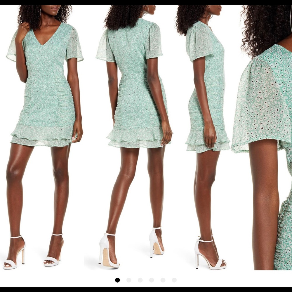 Keith Chiffon Ruched minidress